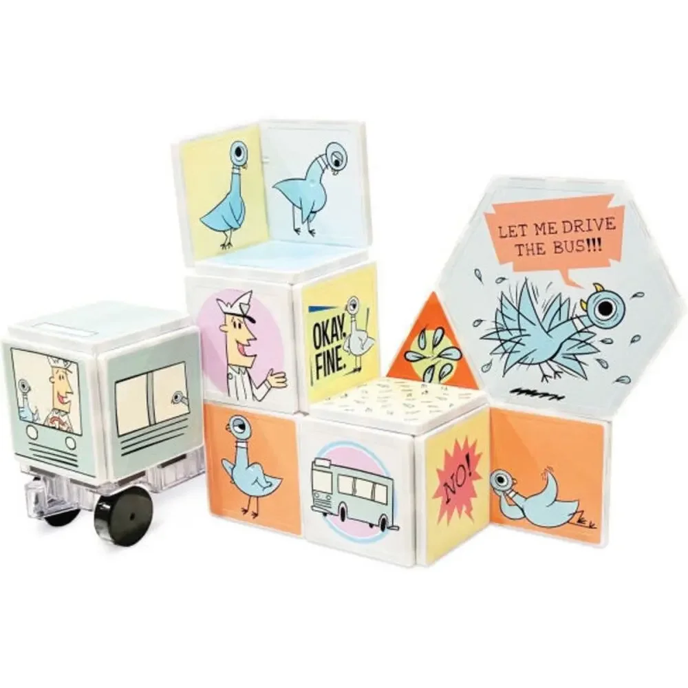 CreateOn Mo Willems Don't Let the Pigeon Build the Bus! Magnetic Tile Set NEW